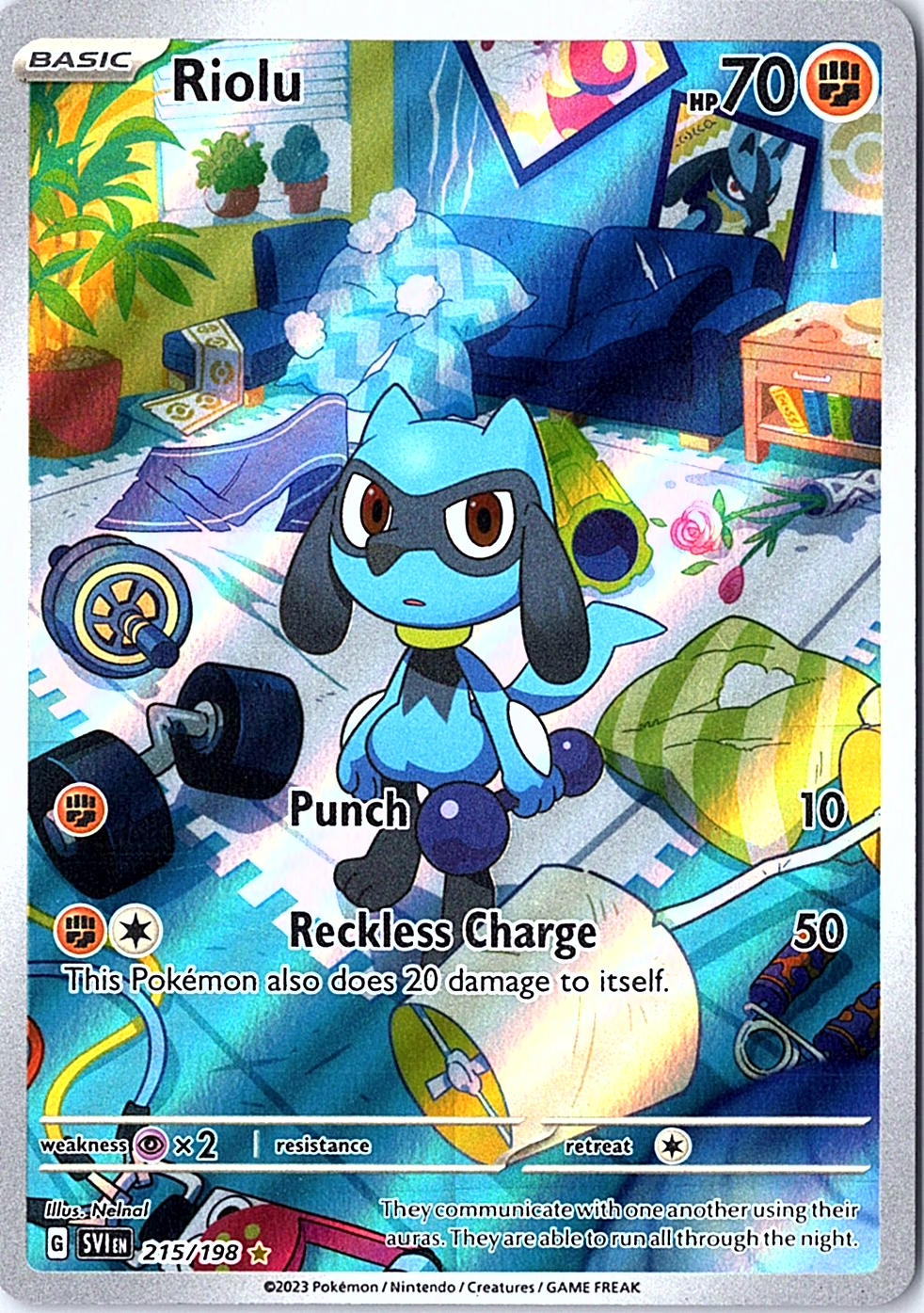 Riolu Illustration Rare SV01: Scarlet & Violet Base Set 215/198 NM