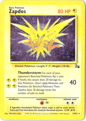 Zapdos (15) Holo Rare Fossil 15/62 MP