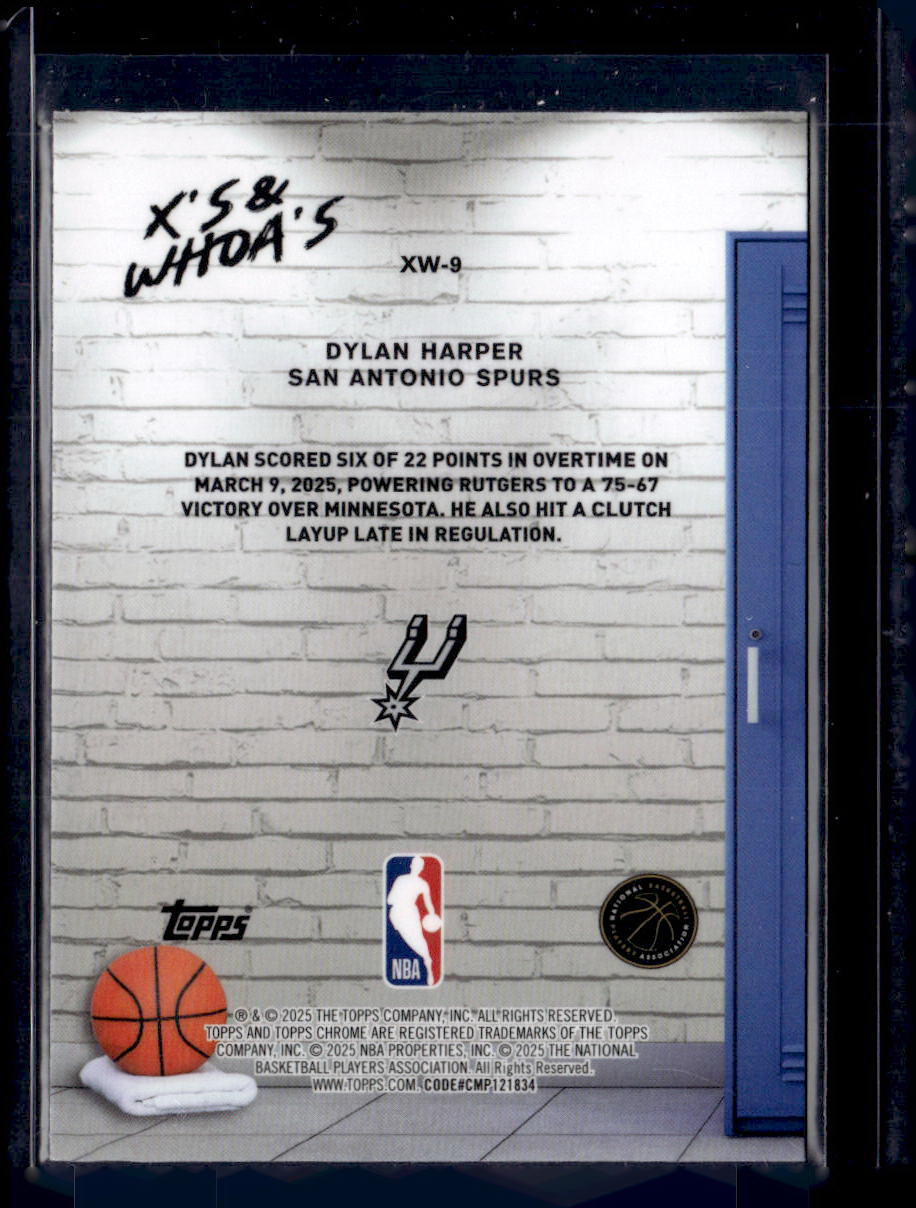 Dylan Harper X's And Whoa's XW-9 NM (Back)