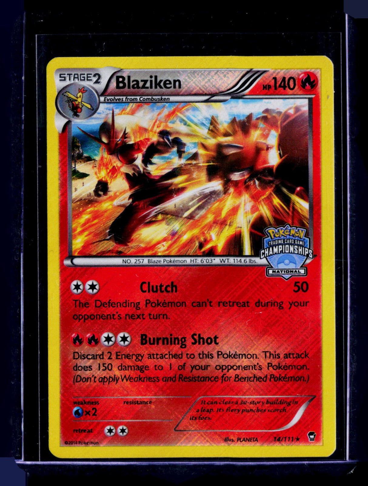 Blaziken (National Championships) Reverse Holo 014/111 NM