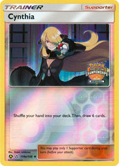 Cynthia - (Regional Championships) Promo League & Championship Cards 119a/156 NM