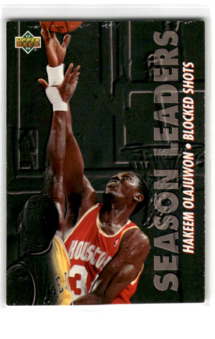 1993 Upper Deck Season Leaders Hakeem Olajuwon Card 170 Default Title