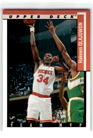 1993 Upper Deck Team MVP Hakeem Olajuwon CardTM10 Default Title