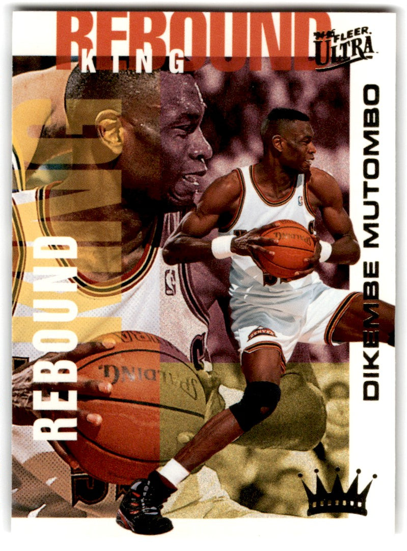 1994 Fleer Ultra Rebound Burger King Charlotte Hornets Stand-Ups Dikembe Mutombo Card 4 Default Title
