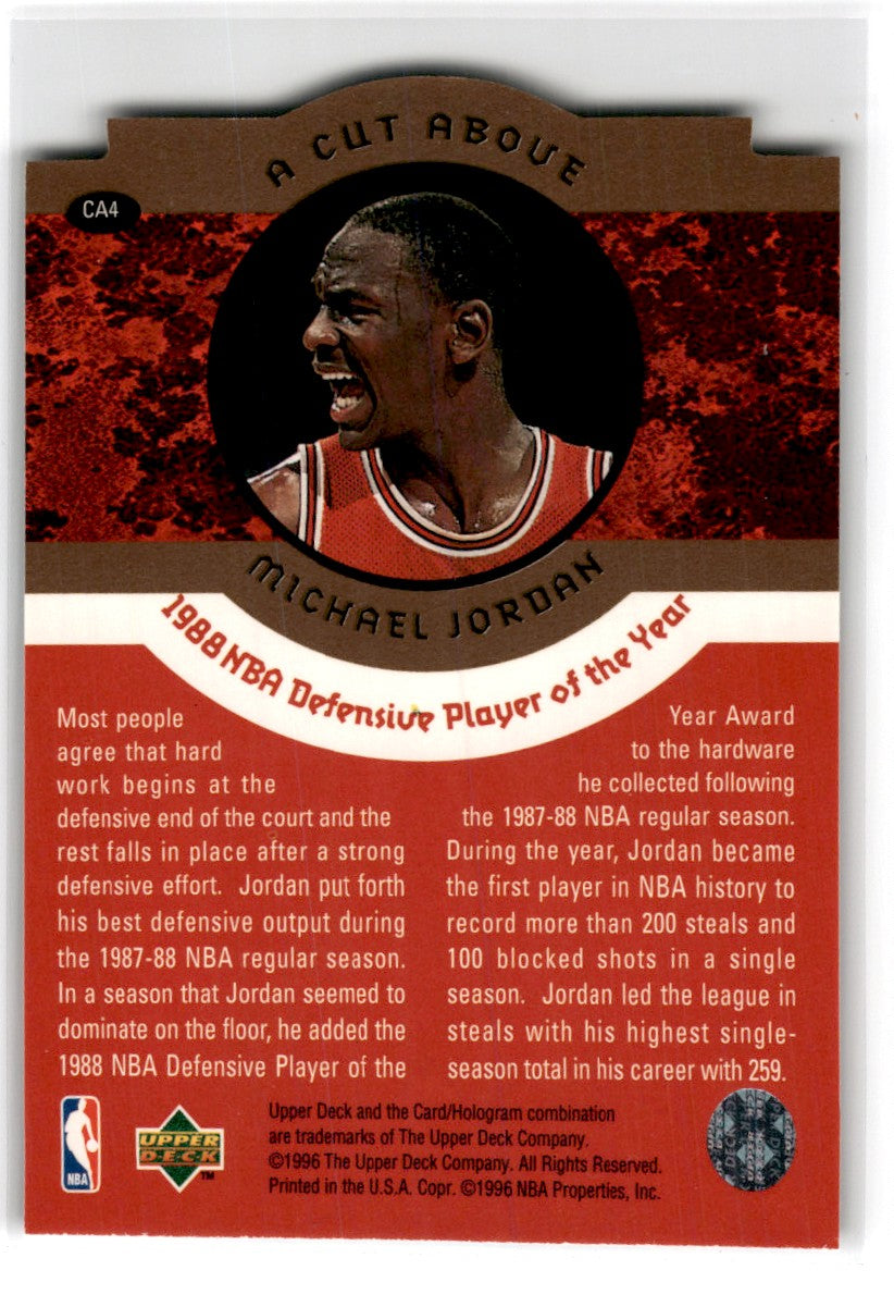 1996 Collector's Choice Jordan A Cut Above Michael Jordan CA4
