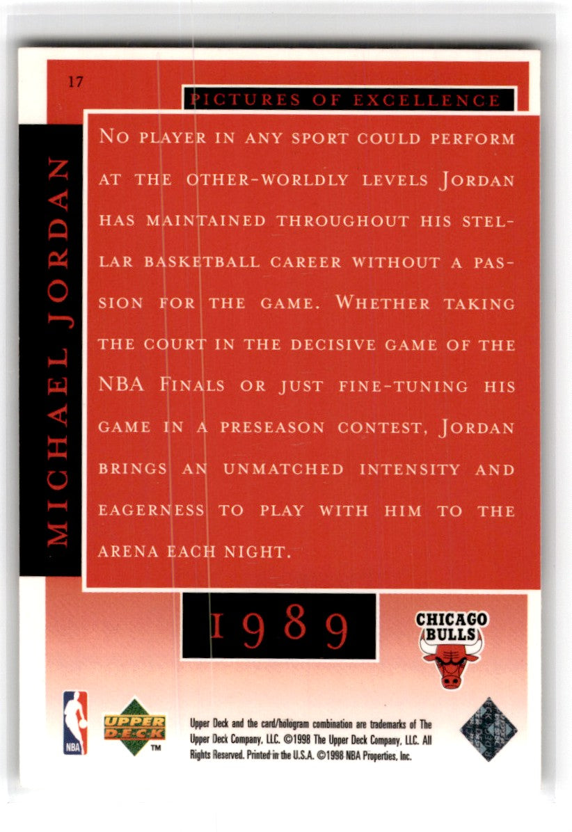 1998 Upper Deck Michael Jordan Career Collection Michael Jordan 17