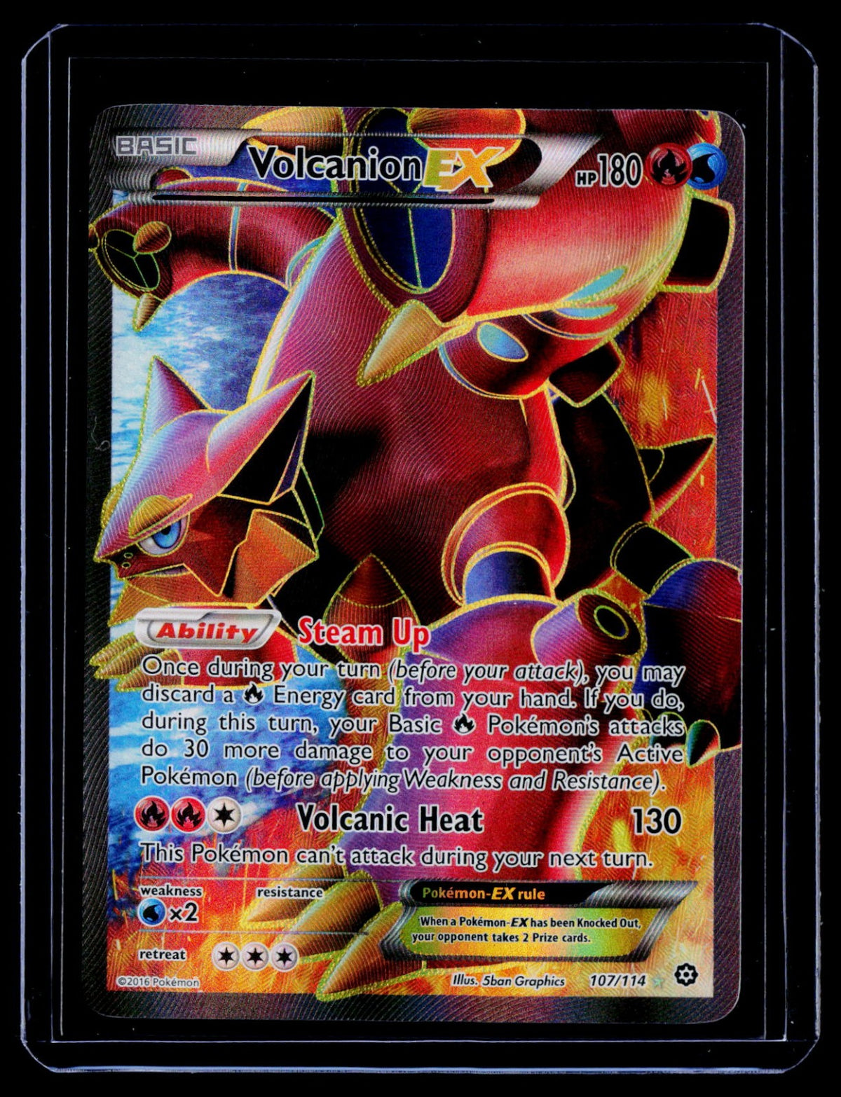 Volcanion EX (Full Art) Holo XY - Steam Siege 107/114 NM