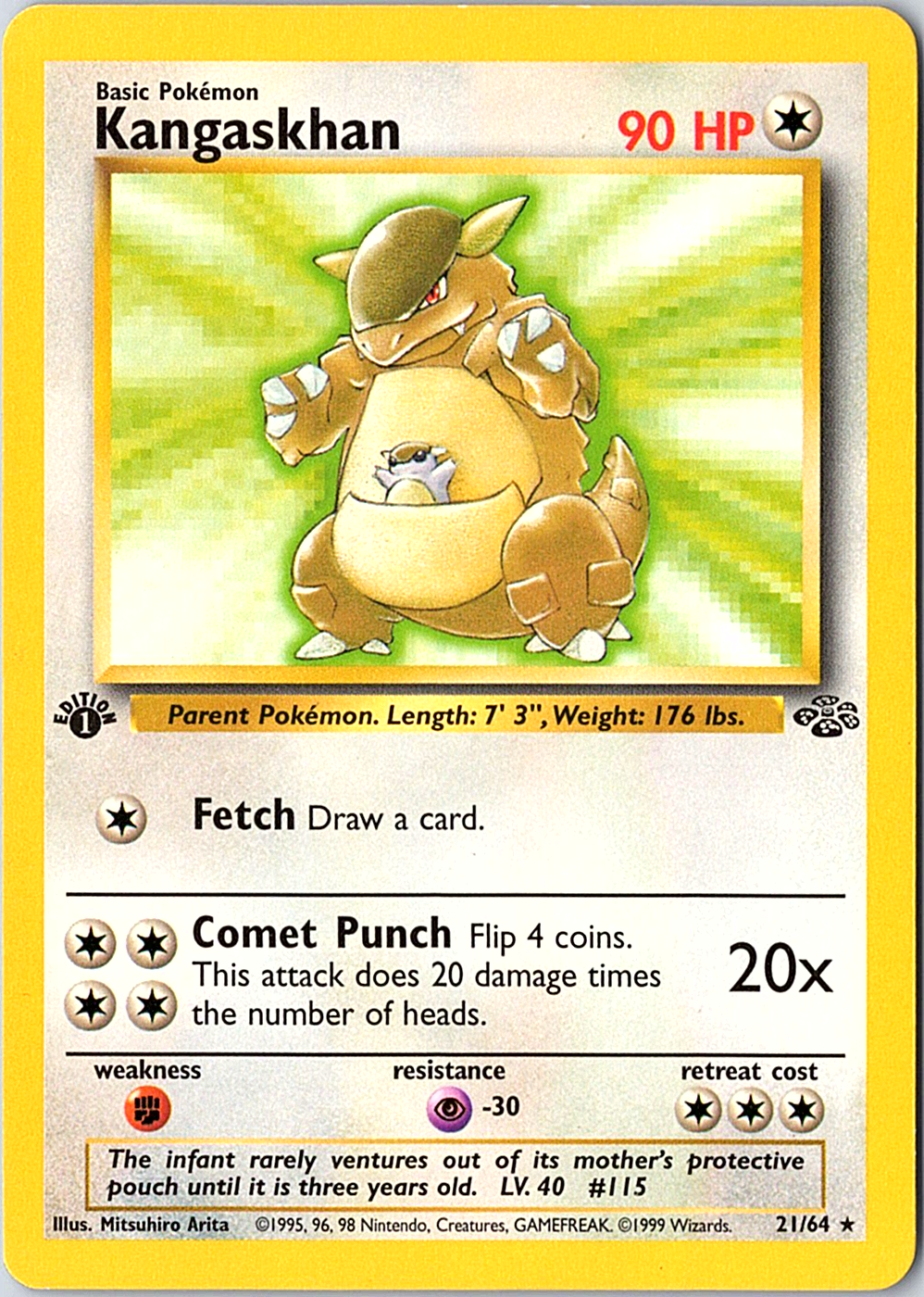 Kangaskhan (21) Rare Jungle 21/64 NM
