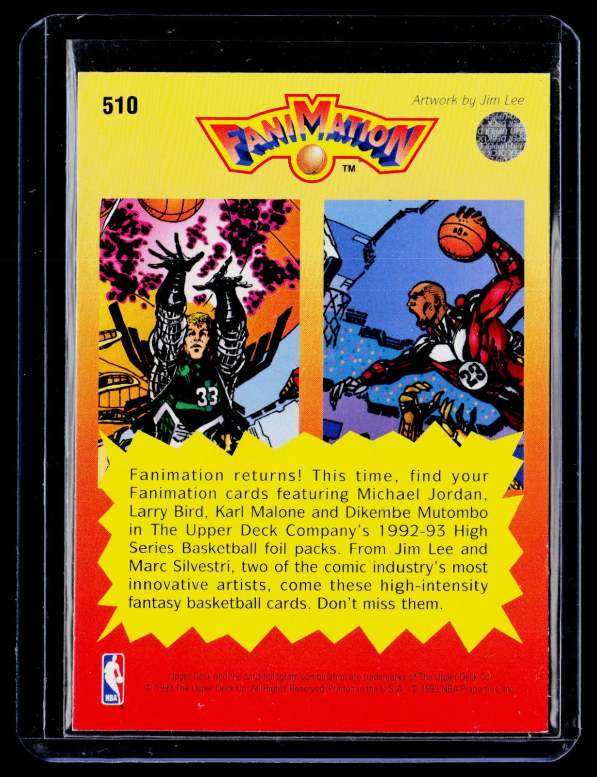 Larry Bird / Michael Jordan Upper Deck 510 NM