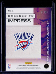Shai Gilgeous-Alexander Panini Court Kings - Dressed to Impress Amber 1 NM