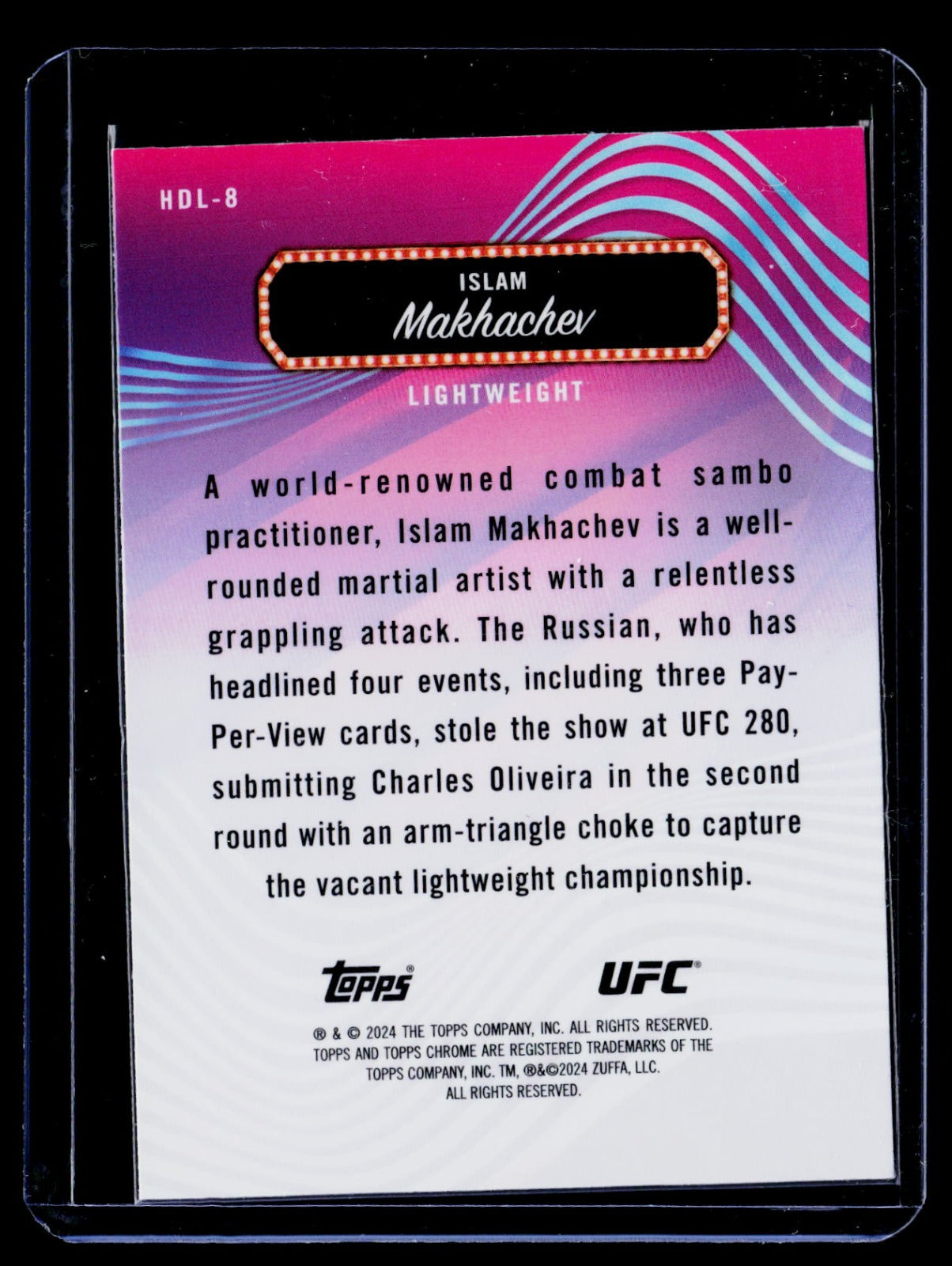 Islam Makhachev Topps Finest UFC - Headliners HDL-8 NM
