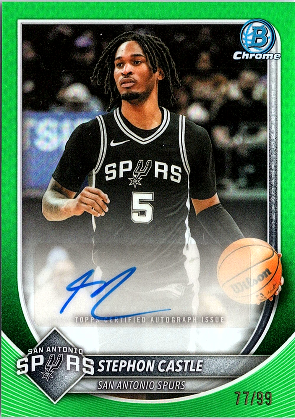Stephon Castle Bowman - Chrome Autographs Reptilian Green Refractor BCA-SC NM