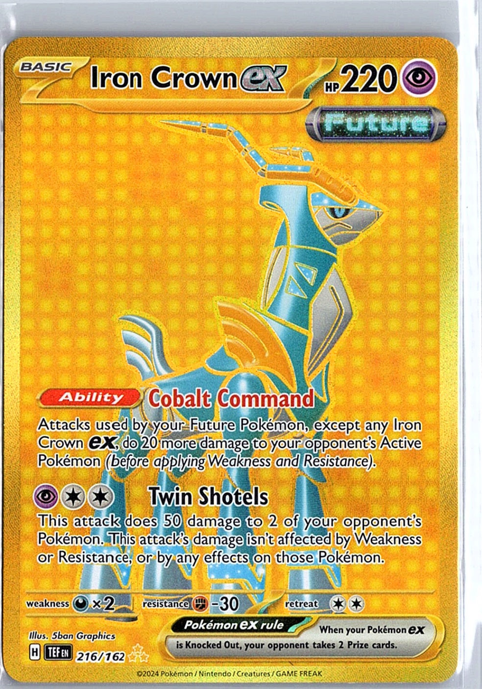 Iron Crown ex Hyper Rare SV05: Temporal Forces 216/162 NM