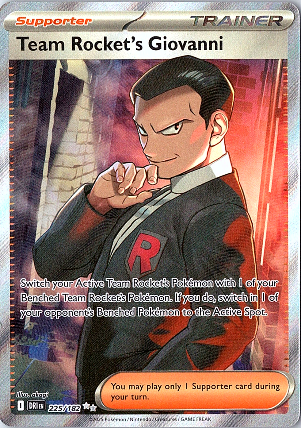 Team Rocket's Giovanni - Ultra Rare SV10: Destined Rivals 225/182 NM