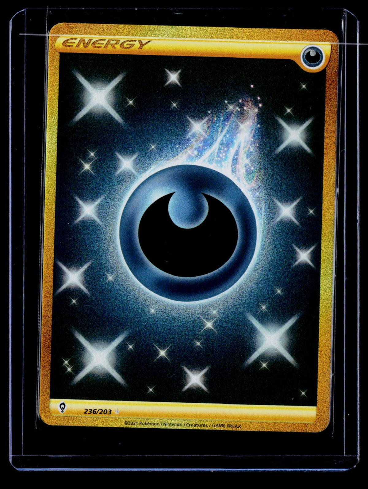Darkness Energy (Secret) Holo SWSH07: Evolving Skies 236/203 LP