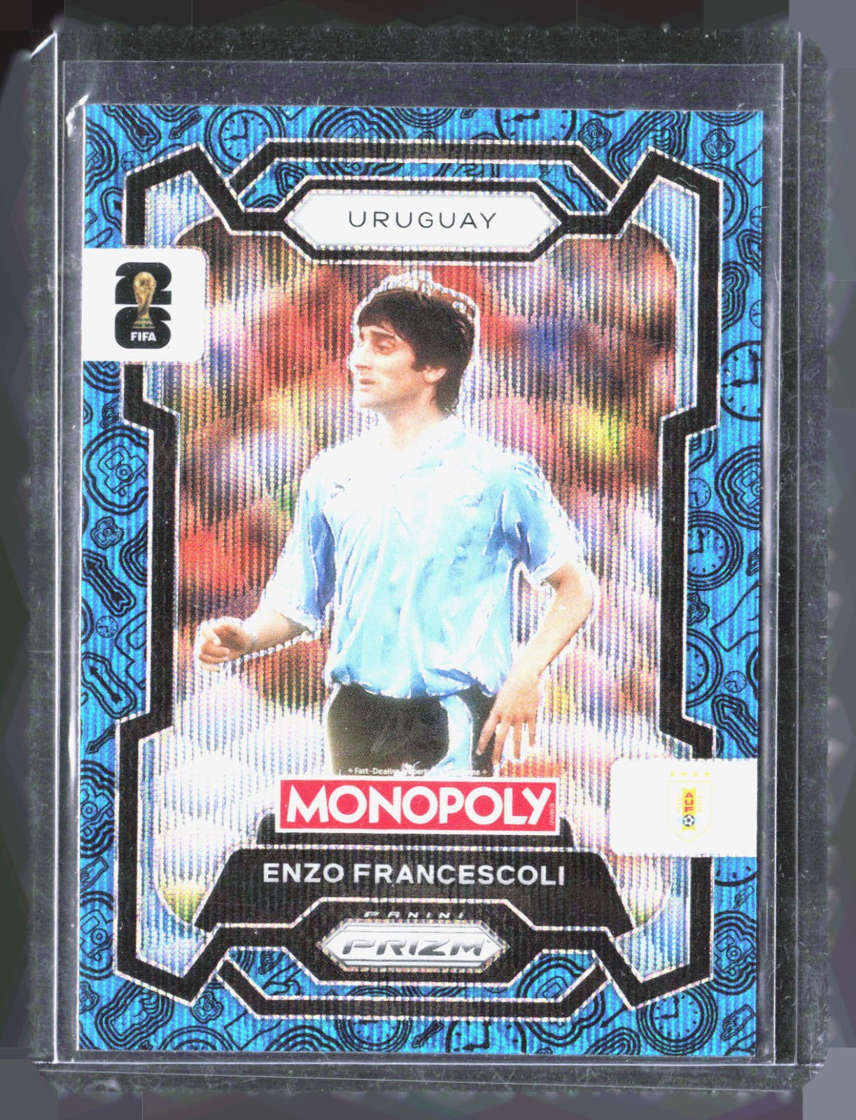 2026 Panini Prizm Monopoly FIFA WC Four CornersBlueWave Prizms Enzo Francescoli