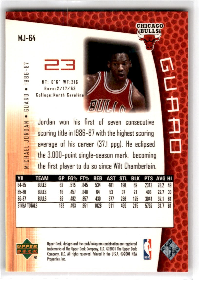 2001 Upper Deck MJ's Back Michael Jordan MJ-64