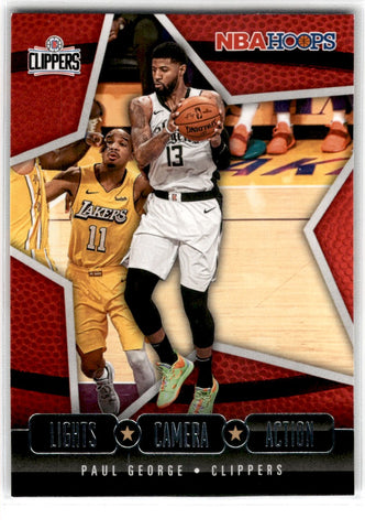 2020 Panini NBA Hoops Lights Camera Action Paul George Card 2 Default Title