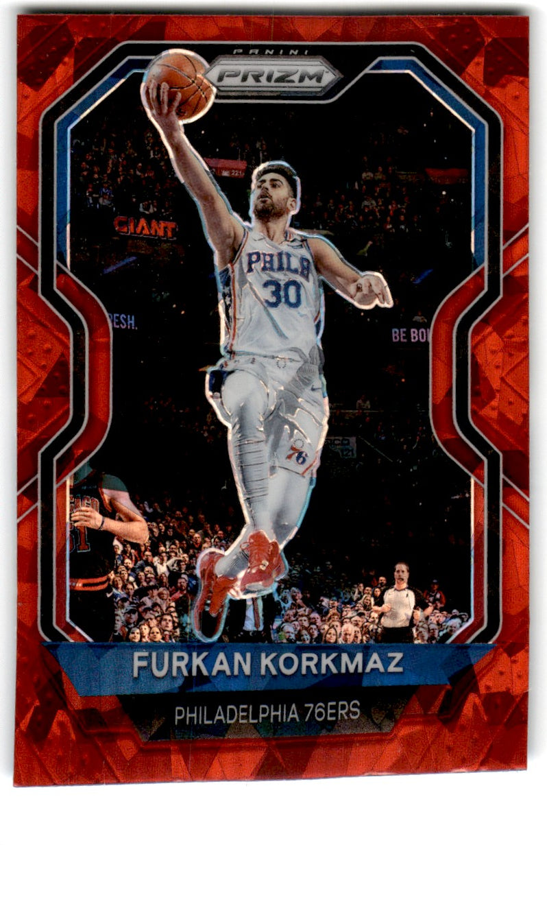 2020 Panini Prizm Red Cracked Ice Furkan Korkmaz Card 160 Default Title