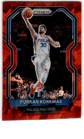 2020 Panini Prizm Red Cracked Ice Furkan Korkmaz Card 160 Default Title