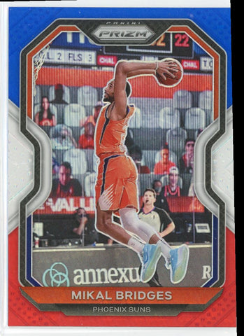 2020 Panini Prizm Red White Blue Mikal Bridges Card 204 Default Title