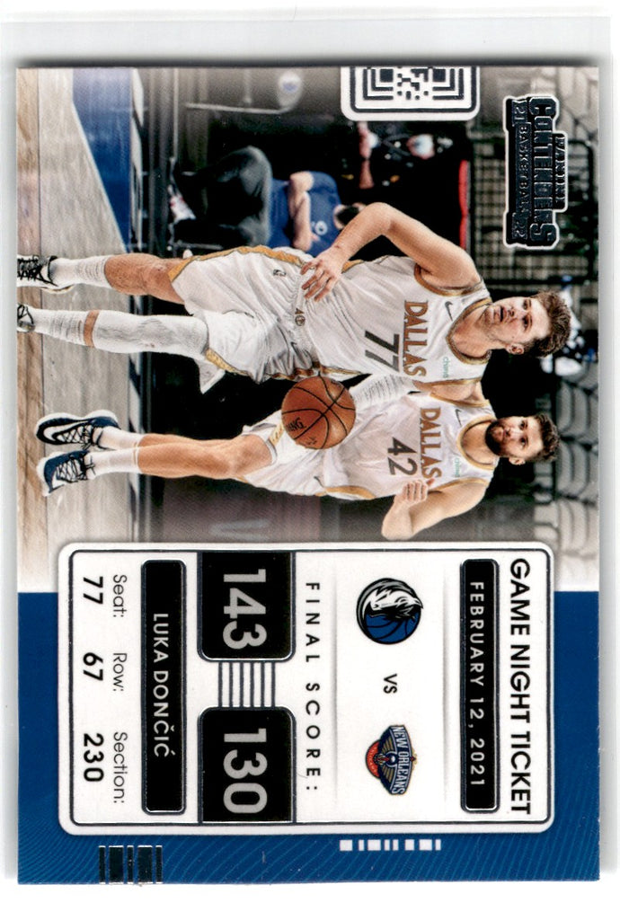 2021 Panin Contenders Game Fleer Authentix Booster Tickets Luka Doncic Card 7 Default Title