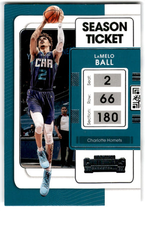 2021 Panini Contenders Game Ticket Anniversary Edition LaMelo Ball Card 6 Default Title