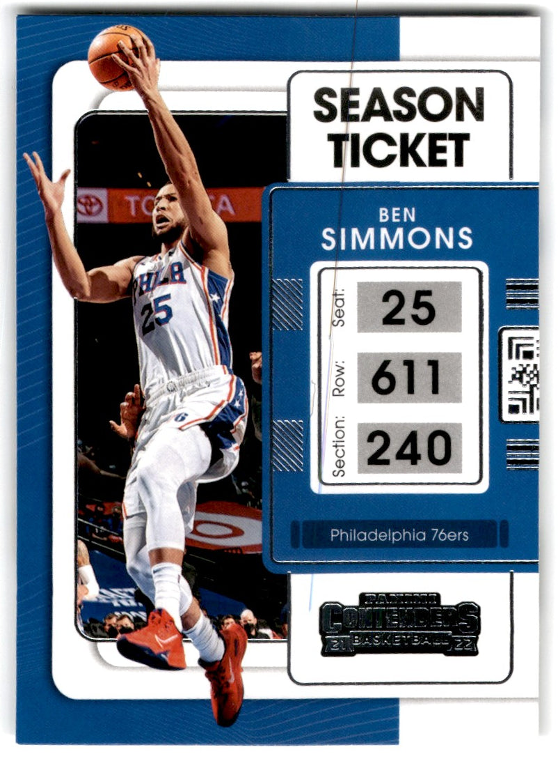 2021 Panini Contenders Game Ticket Anniversary Edition Ben Simmons Card 77 Default Title