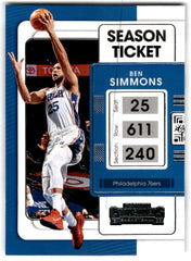 2021 Panini Contenders Game Ticket Anniversary Edition Ben Simmons Card 77 Default Title