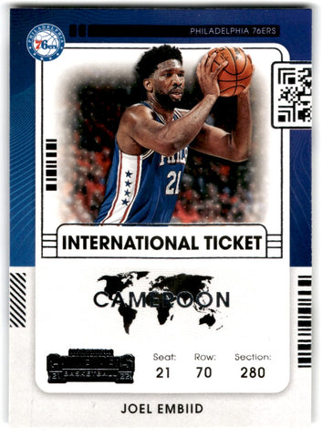 2021 Panini Contenders International Ticket Joel Embiid Card 21 Default Title