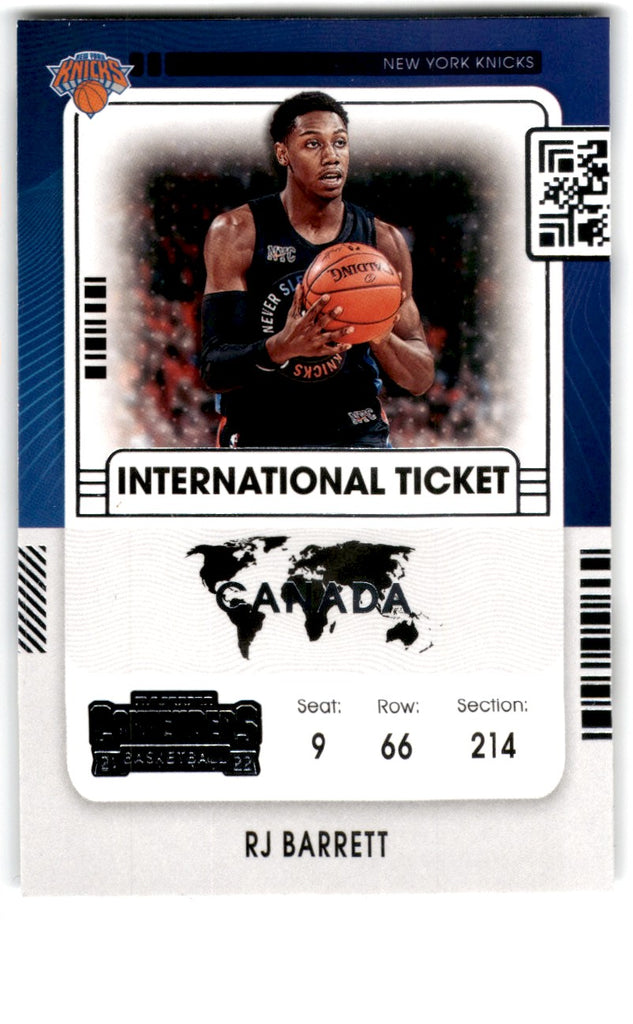 2021 Panini Contenders International RJ Barrett Card 7 Default Title