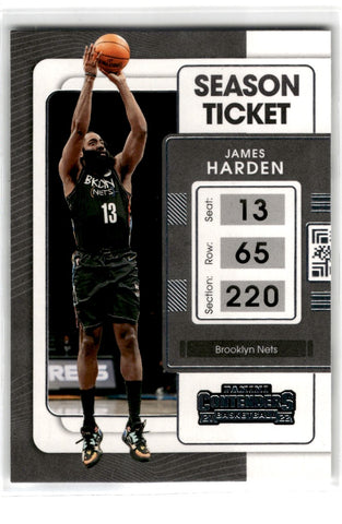 2021 Panini Contenders Season Fleer Authentix Booster Tickets James Harden Card 64 Default Title