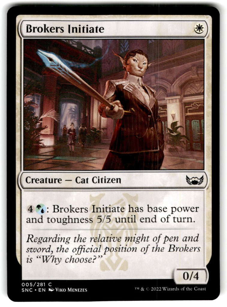 2022 MTG : Battle for Baldur's Gate Brokers Initiate Card 5 Default Title