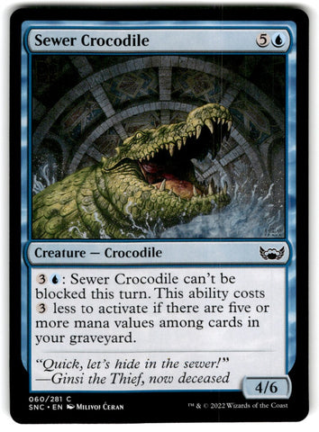 2022 MTG : Battle for Baldur's Gate Sewer Crocodile Card 60 Default Title