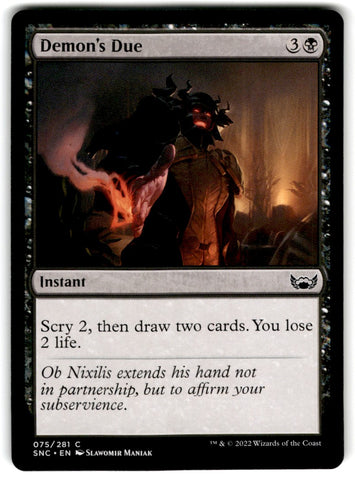 2022 MTG : Battle for Baldur's Gate Demon's Due Card 75 Default Title