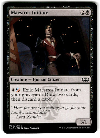 2022 MTG : Battle for Baldur's Gate Maestros Initiate Card 86 Default Title