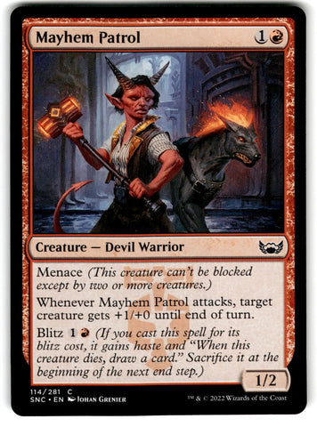 2022 MTG : Battle for Baldur's Gate Mayhem Patrol Card 114 Default Title