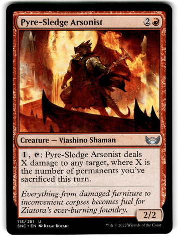 2022 MTG : Battle for Baldur's Gate Pyre-sledge Arsonist Card 118 Default Title