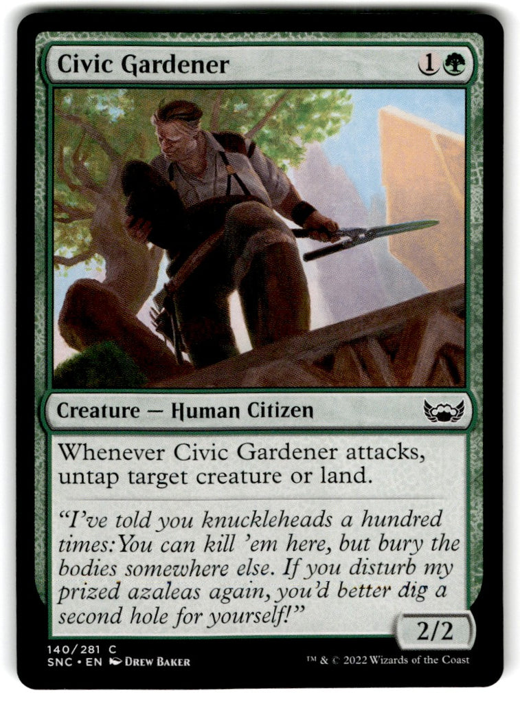 2022 MTG : Battle for Baldur's Gate Civic Gardener Card 140 Default Title