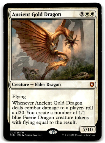 2022 MTG Commander Legends Ancient Gold Dragon Card 3 Default Title