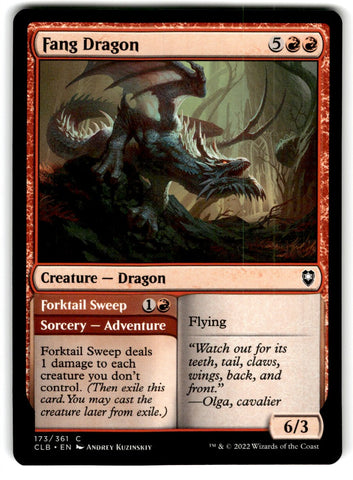 2022 MTG Commander Legends Fang Dragon Card 173/361 Default Title