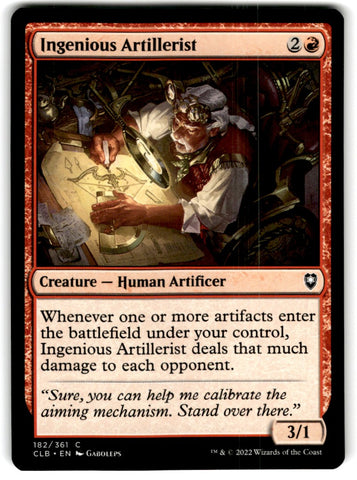 2022 MTG Commander Legends Ingenious Artillerist Card 182 Default Title