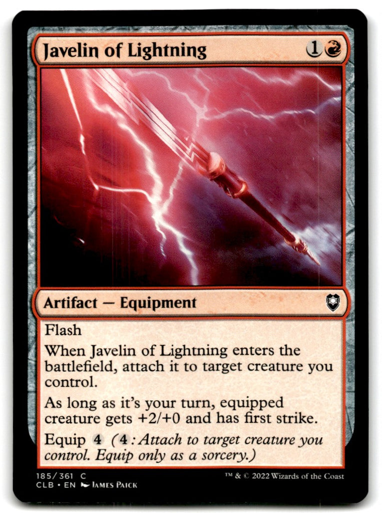 2022 MTG Commander Legends Javelin of Lightining Card 185 Default Title