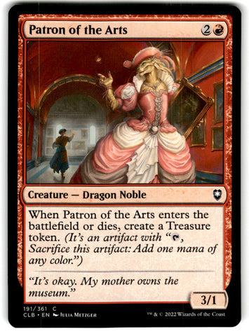 2022 MTG Commander Legends Patron of the Arts Card 191 Default Title
