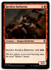 2022 MTG Commander Legends Reckless Barbarian Card 193 Default Title