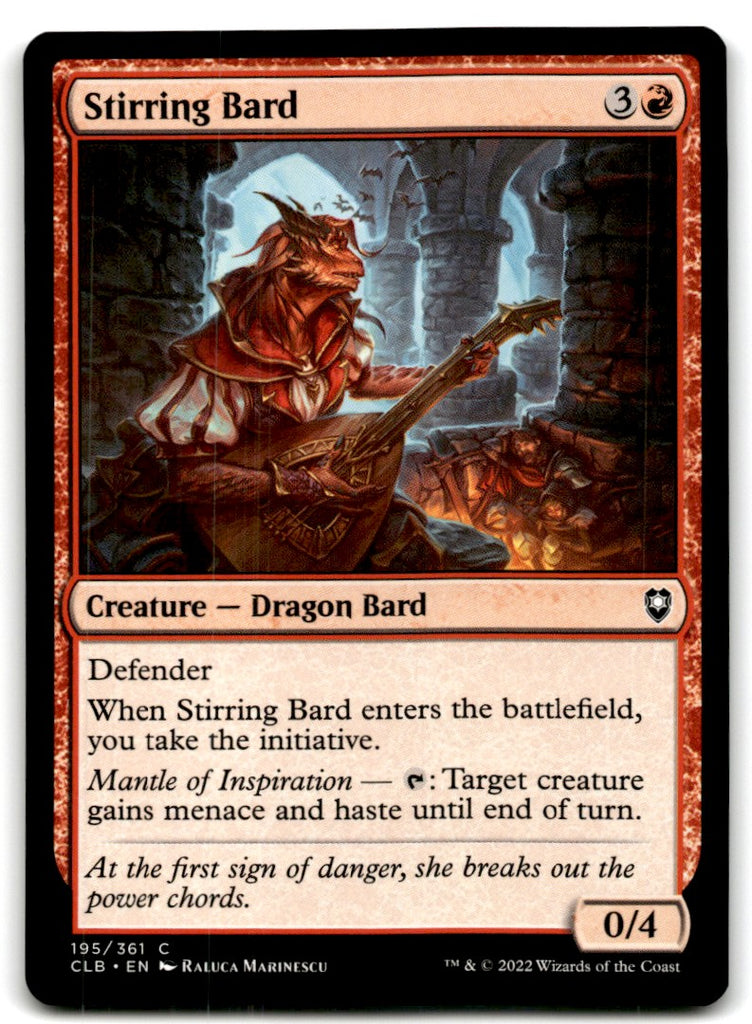 2022 MTG Commander Legends Stirring Bard Card 195 Default Title