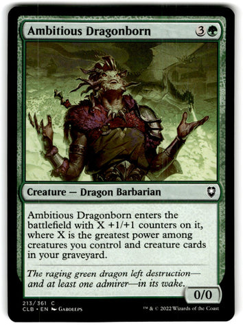 2022 MTG Commander Legends Ambitious Dragonborn Card 213 Default Title