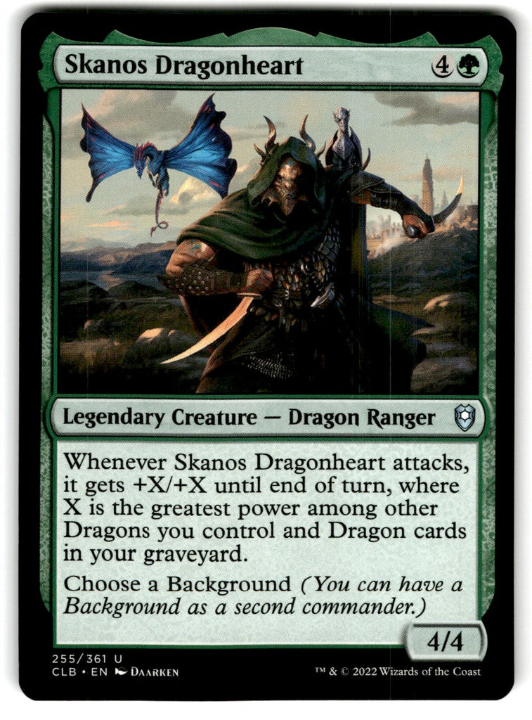 2022 MTG Commander Legends Skanos Dragonheart Card 255 Default Title