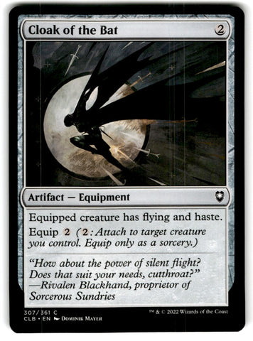 2022 MTG Commander Legends Cloak of the Bat Card 307 Default Title