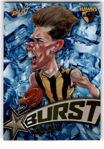 2022 Select Footy Stars Star Burst Will Day Card SBI38 Default Title